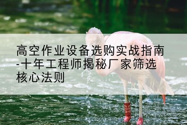 鹤庆剪叉式升降机厂家-高空作业设备选购实战指南-十年工程师揭秘厂家筛选核心法则