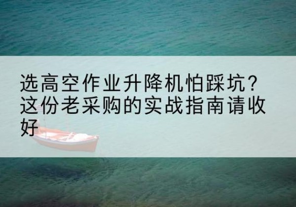 鹤庆高空作业升降机厂家推荐-选高空作业升降机怕踩坑？这份老采购的实战指南请收好