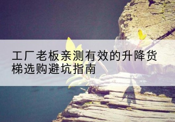 鹤庆升降货梯怎么选-工厂老板亲测有效的升降货梯选购避坑指南
